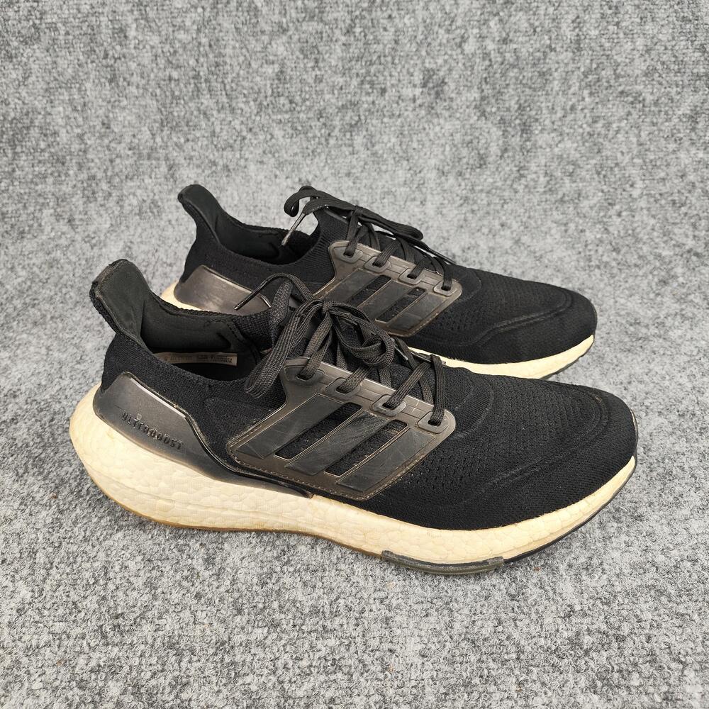 Adidas UltraBoost Shoes Mens Size 9.5 Black Knit Boost Running Sneakers - Picture 5 of 13